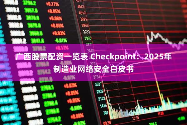 广西股票配资一览表 Checkpoint：2025年制造业网络安全白皮书
